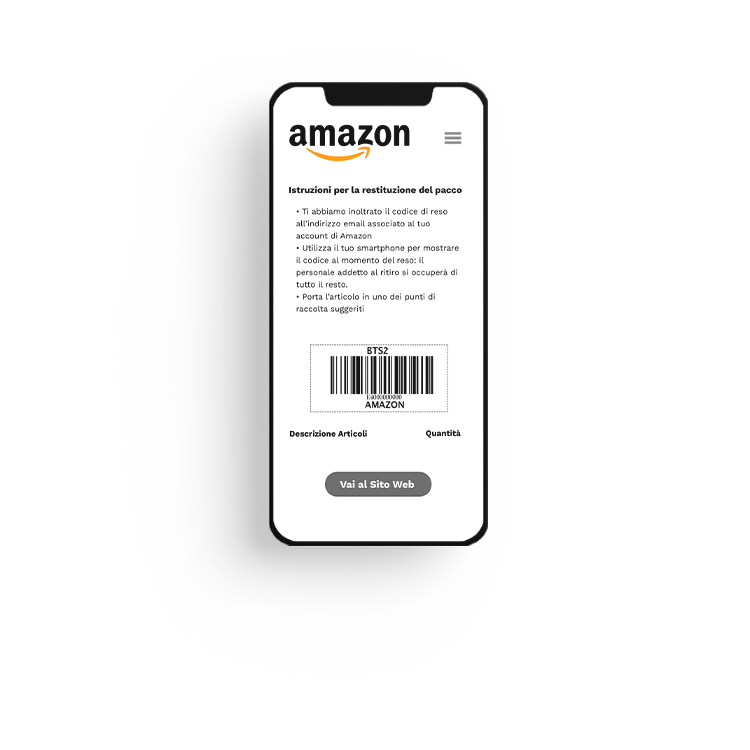 Etichetta Amazon Returns